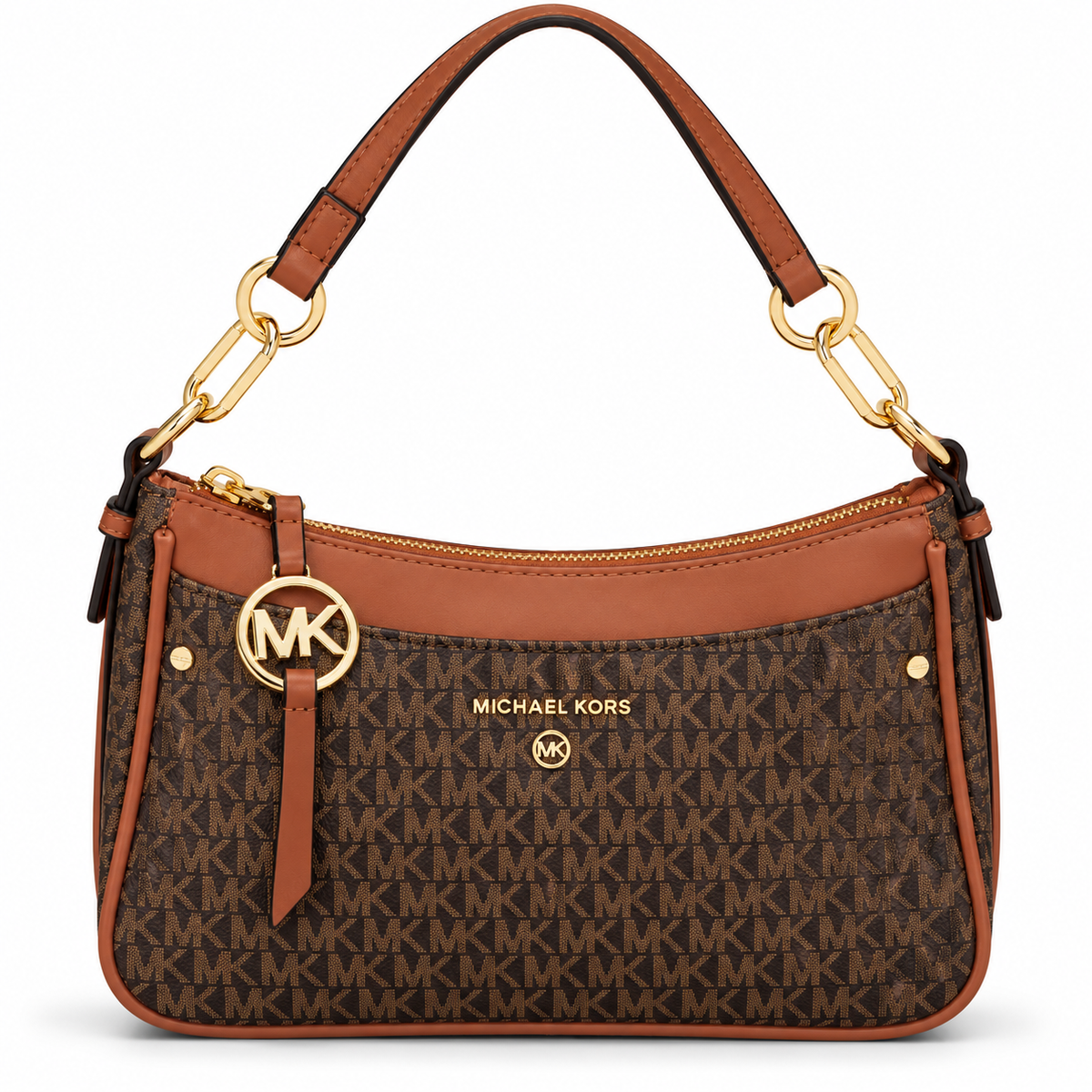 Michael Kors Signature Logo Hobo Shoulder Bag with MK Charm - 5 colors