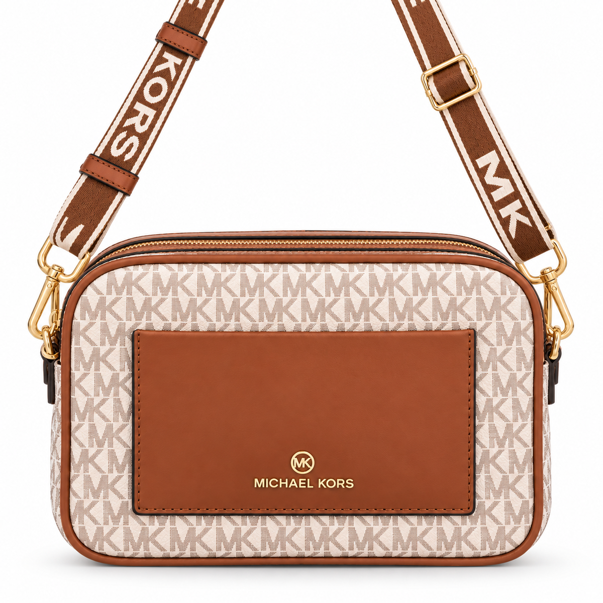 Michael Kors Jet Set Small Signature Logo Camera Crossbody Bag - 2 colors