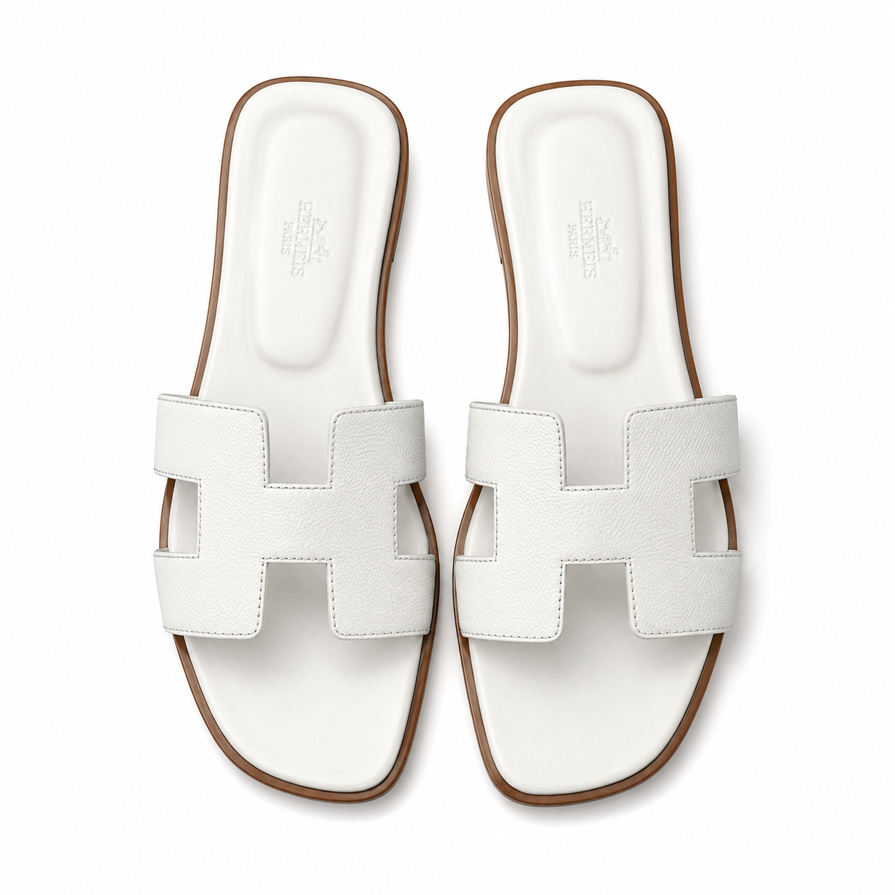 White Hermès Oran Sandal