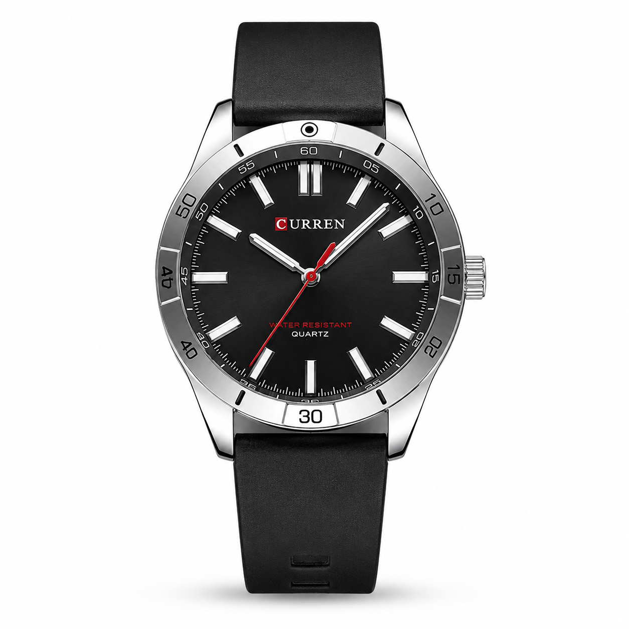 Curren Men's Sport Classic Watch – Black Silver