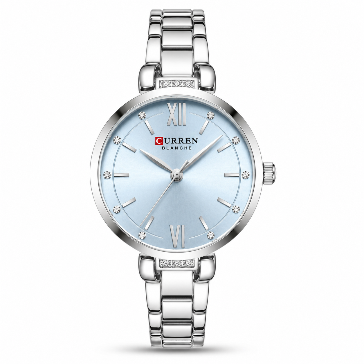 Curren Women's Ice Blue Crystal Watch