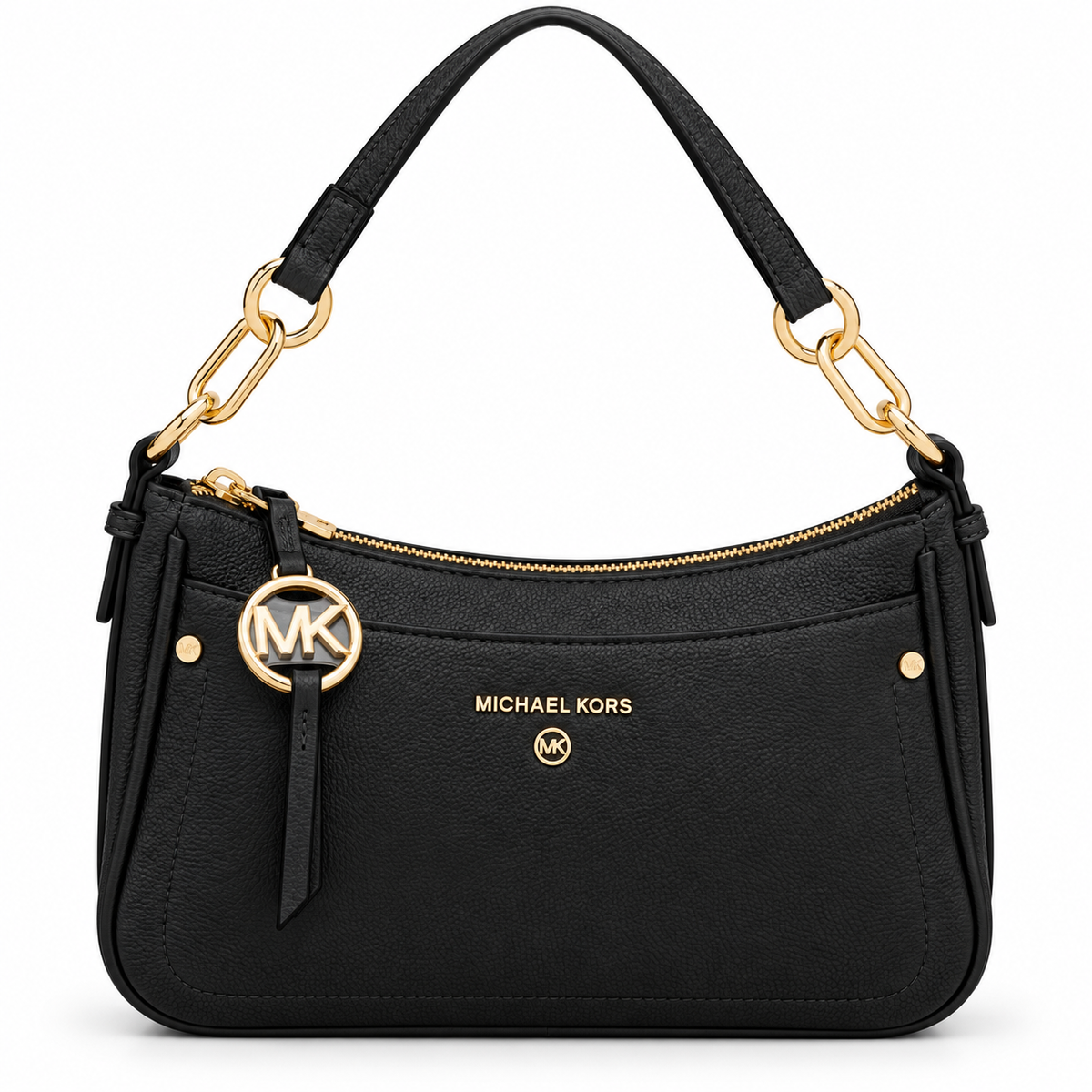 Michael Kors Signature Logo Hobo Shoulder Bag with MK Charm - 5 colors