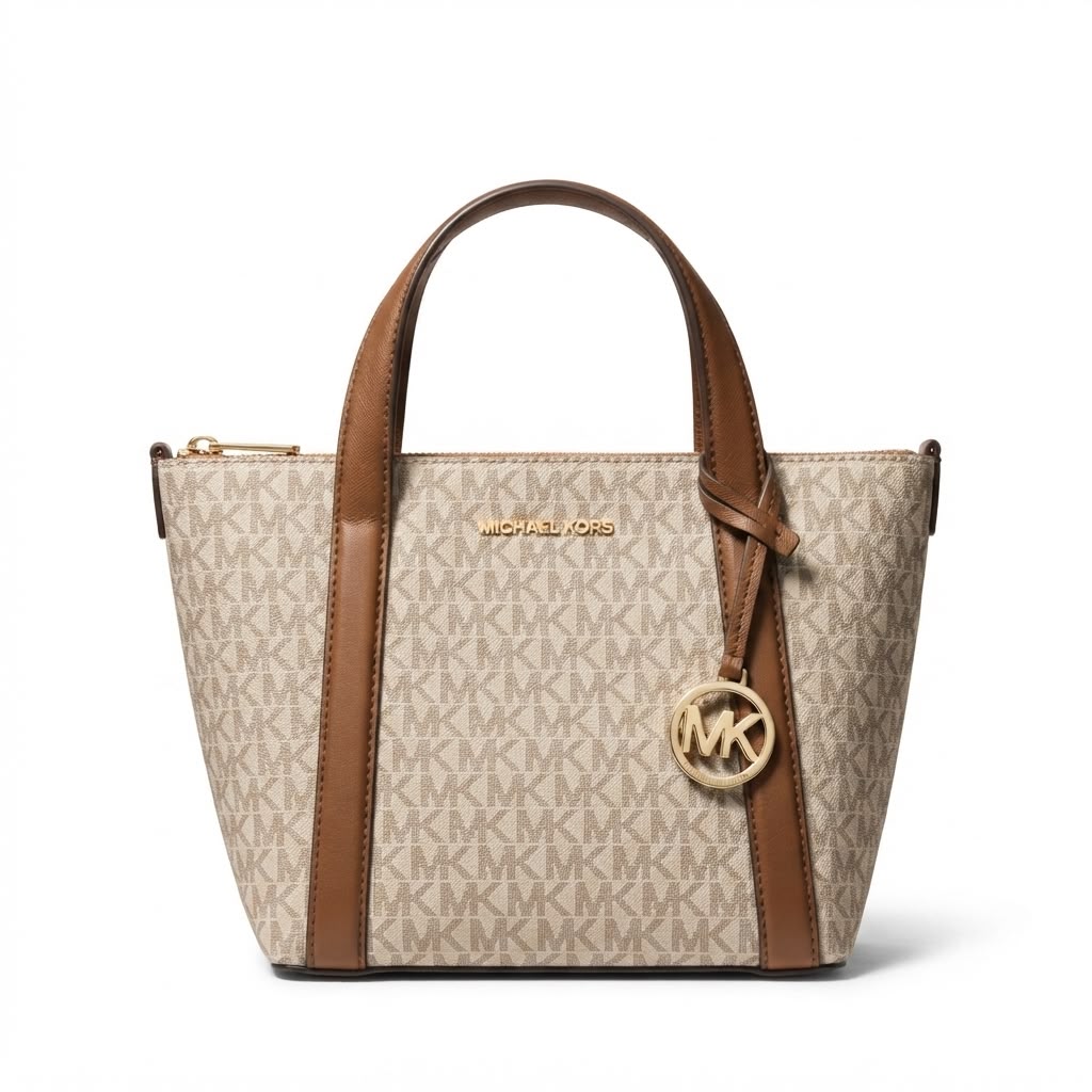 Michael Kors Charlotte Signature Small Tote – Vanilla