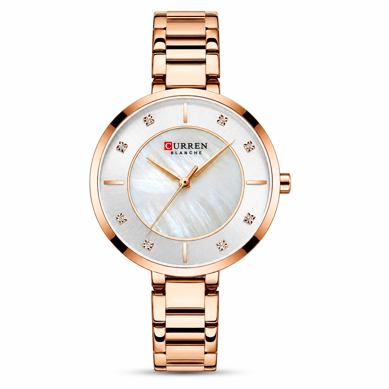 Curren Women's Rose Gold Pearl Watch