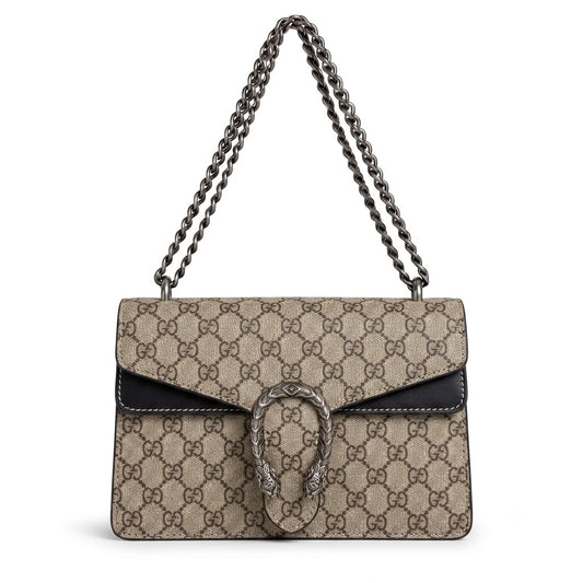 Black Accent Monogram Serpentine Chain Shoulder Bag