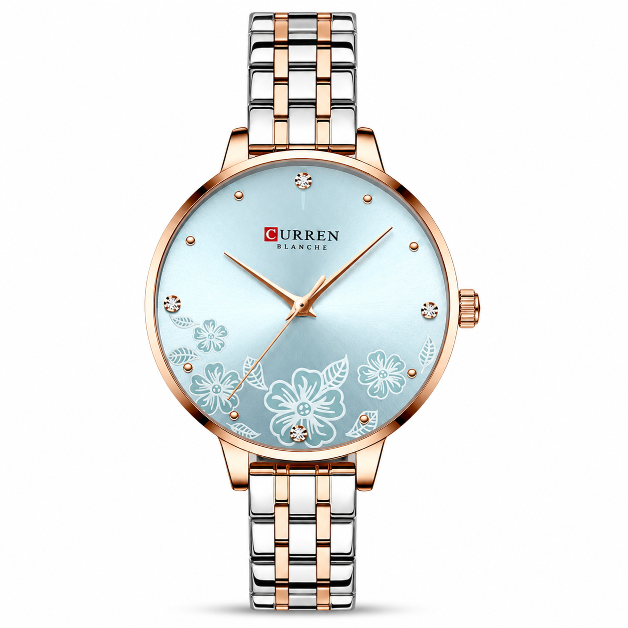 Curren Women's Floral Sky Blue Watch
