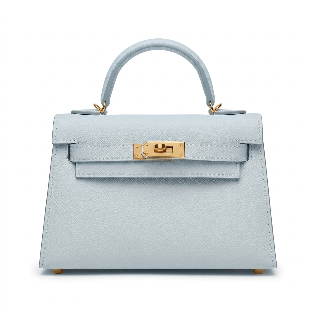 Hermès Mini Kelly 20 Bleu Brume - 22cm