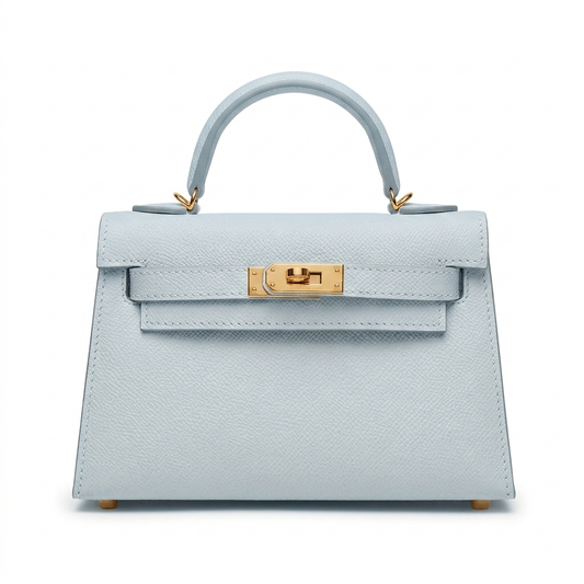 Hermès Mini Kelly 20 Bleu Brume - 22cm