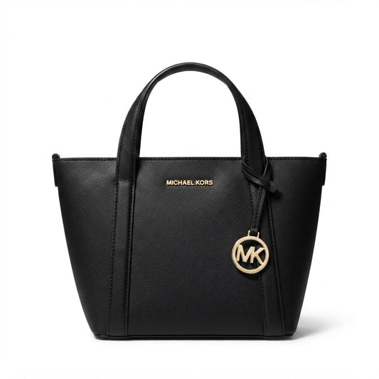 Michael Kors Charlotte Saffiano Leather Small Tote – Black