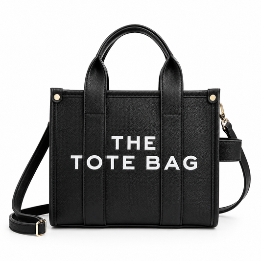 Black: Luxe Noir Small Tote Bag
