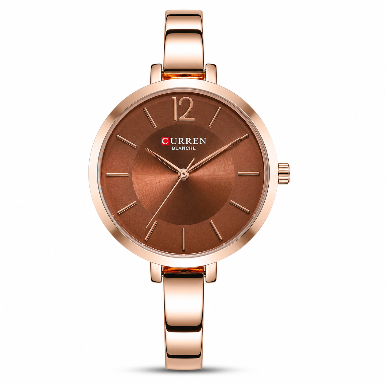 Curren Women's Rose Gold Mocha Watch