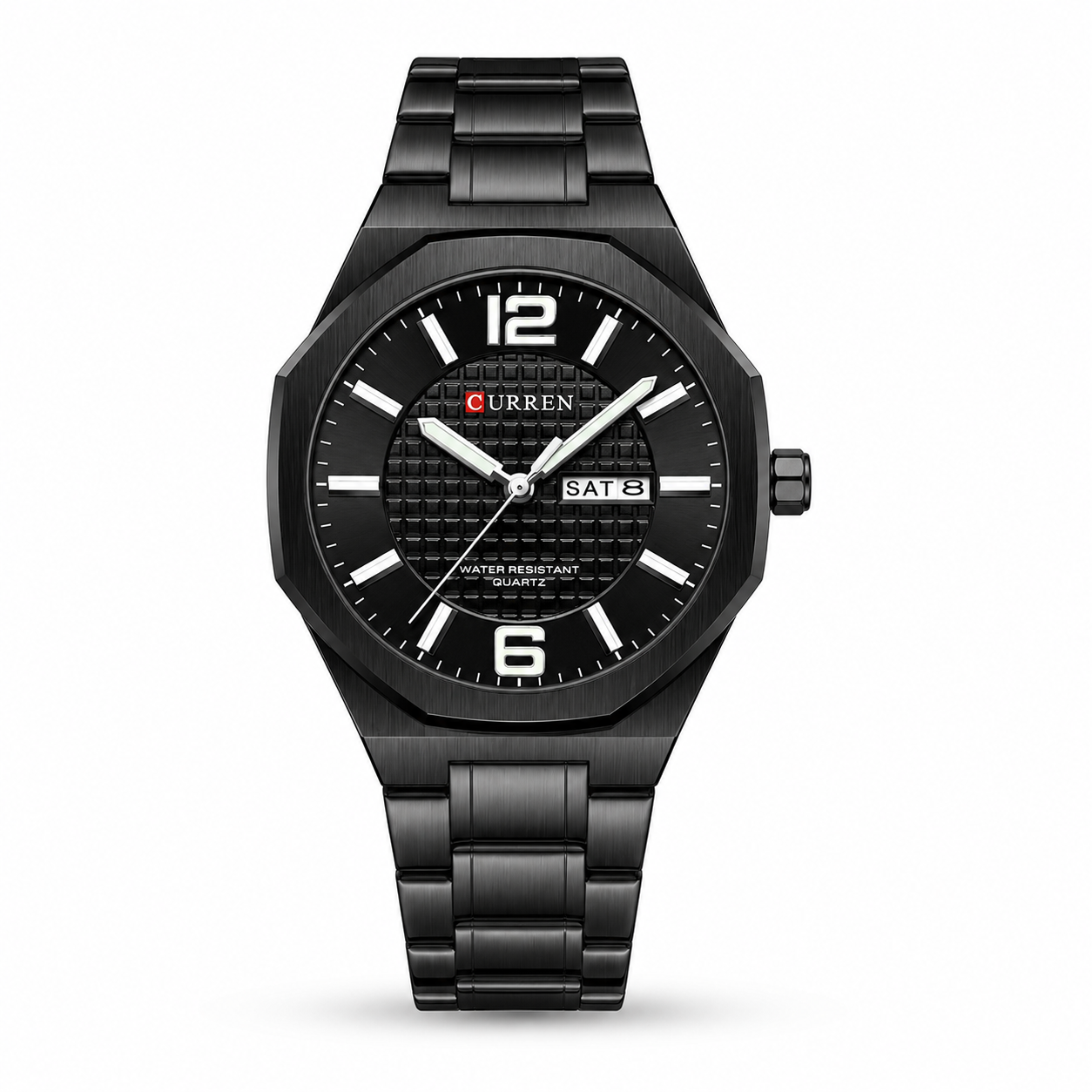 Curren Men's Prestige Day-Date Watch – All Black