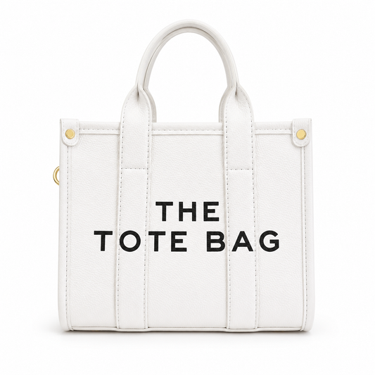 White: Luxe Blanc Small Tote Bag