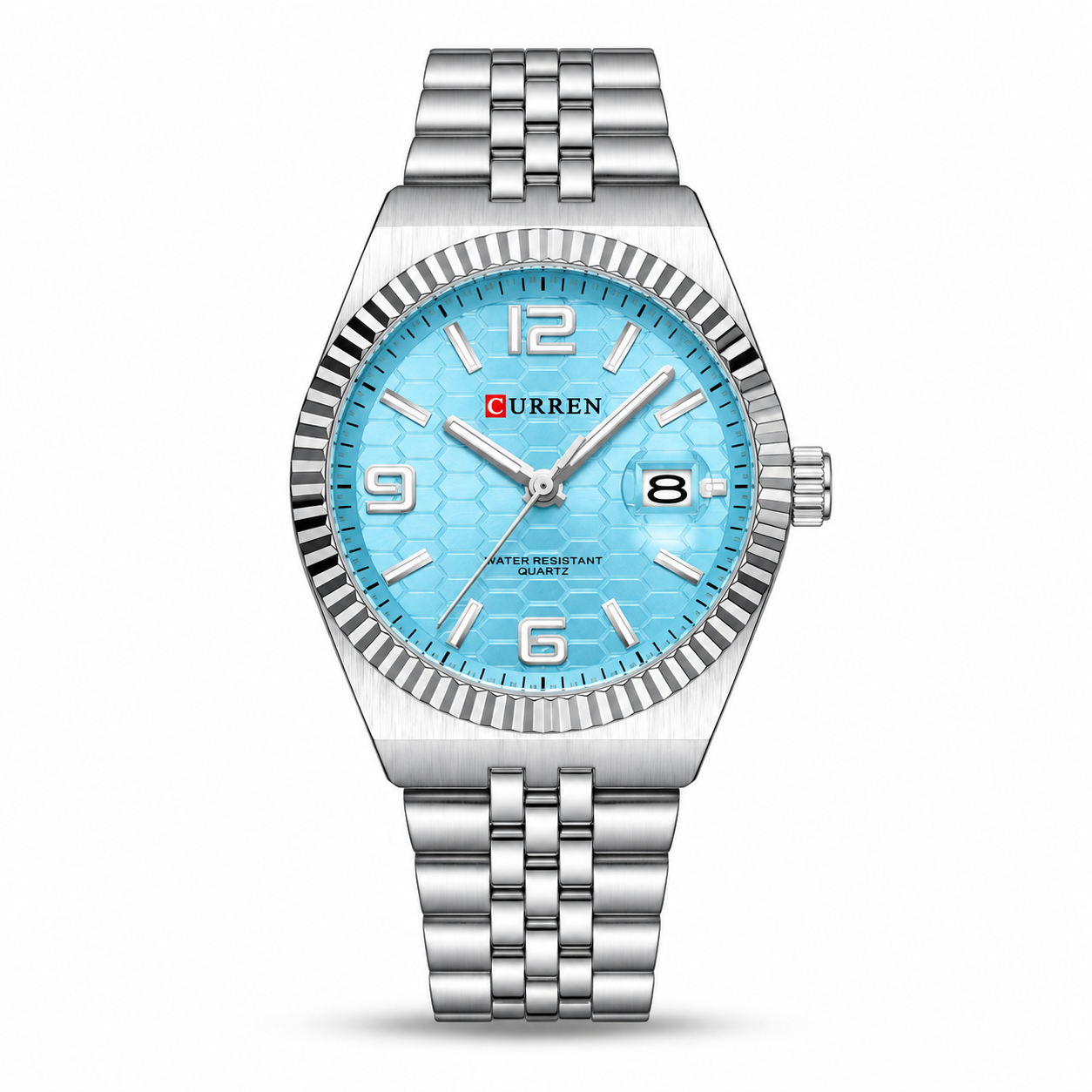 Curren Men's Glacier Date Watch – Ice Blue