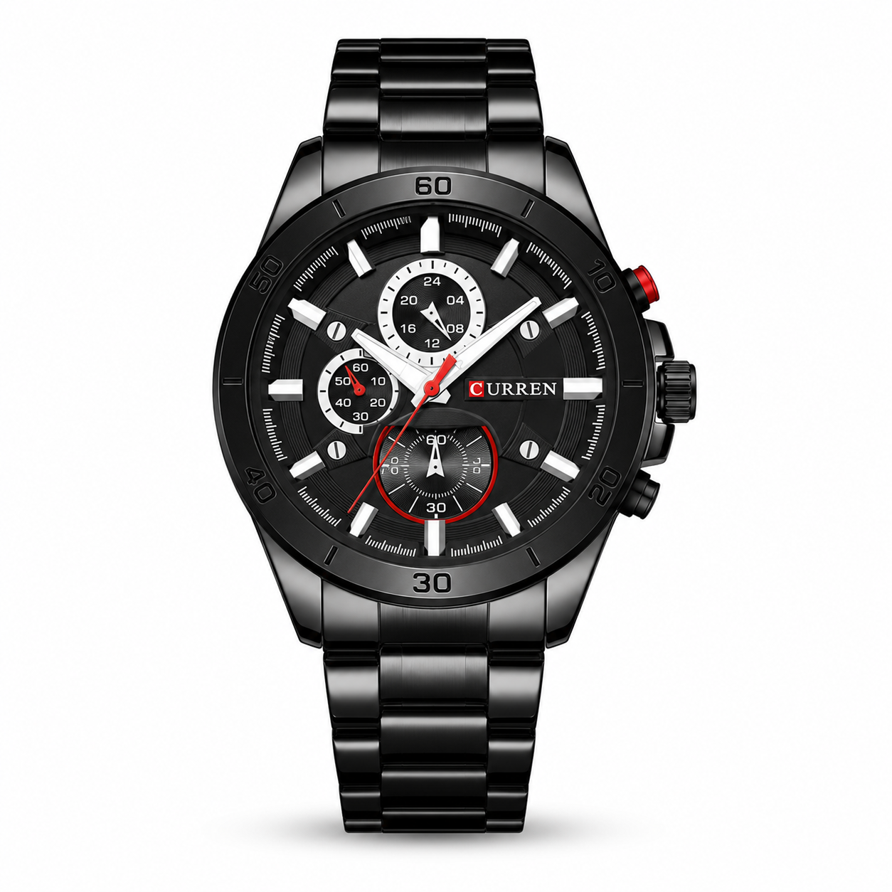 Curren Men's Apex Chronograph Watch – All Black