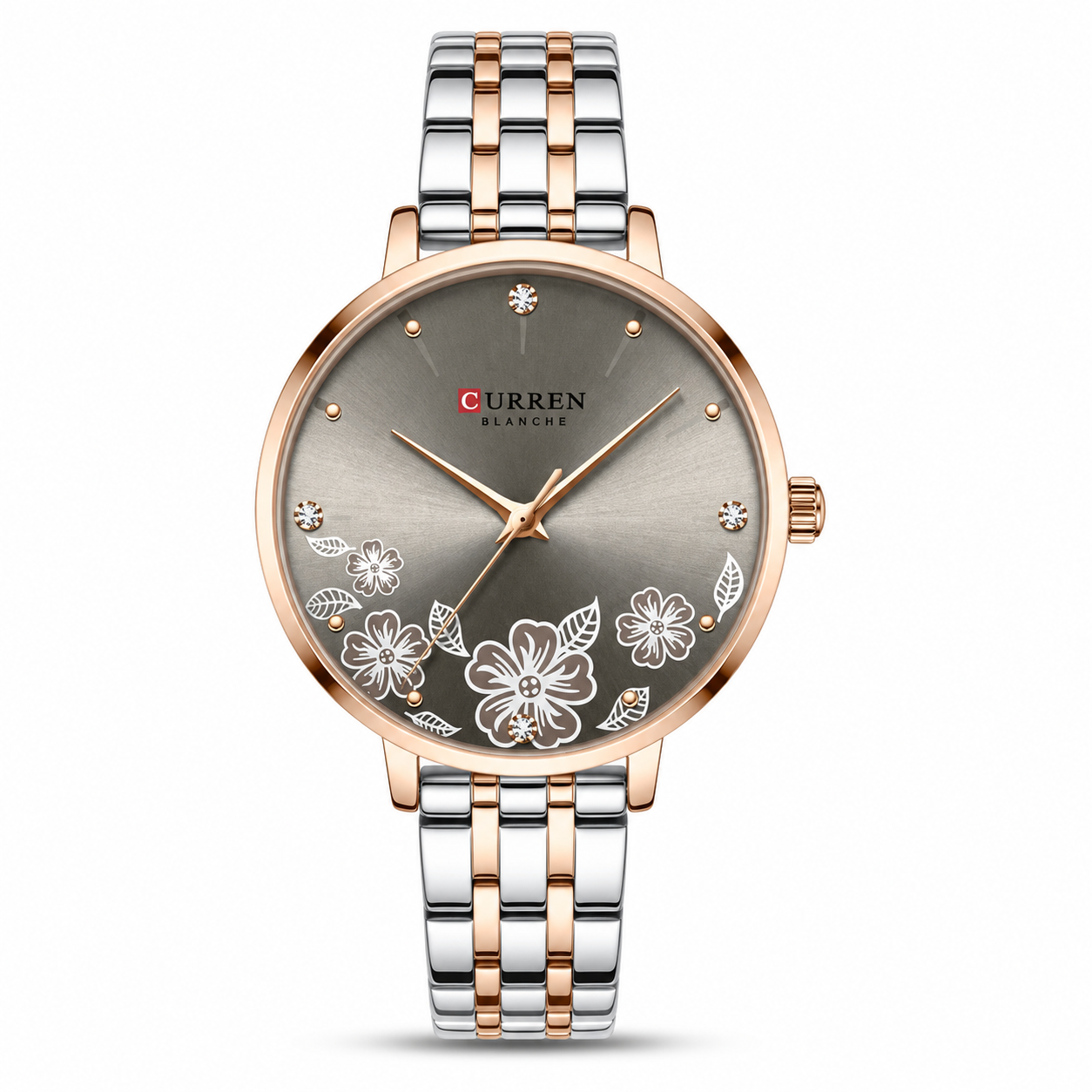 Curren Women's Charcoal Floral Watch