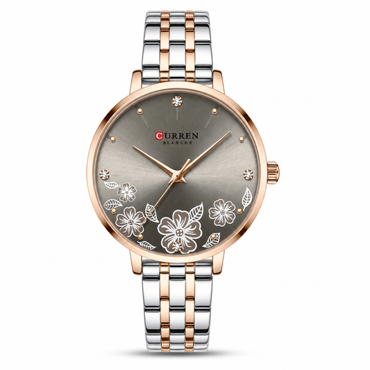Curren Women's Charcoal Floral Watch