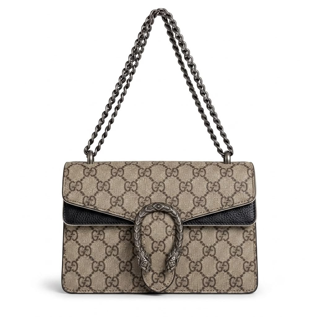 Signature Monogram Serpentine Chain Shoulder Bag