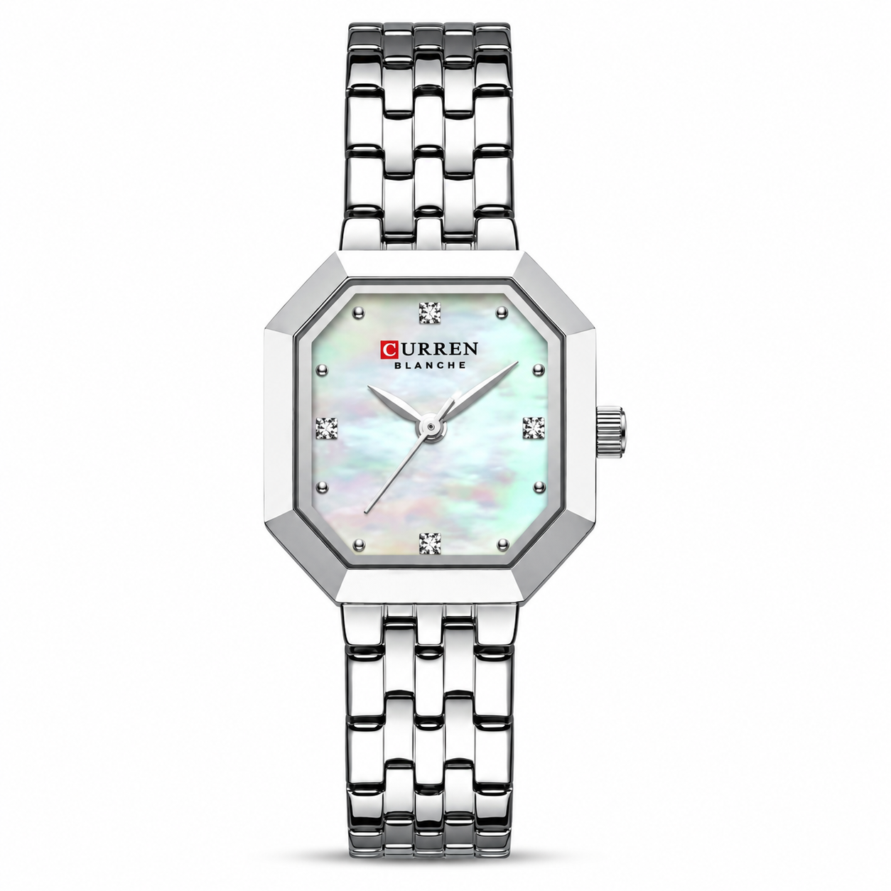 Curren Women's Silver Pearl Octagon Watch