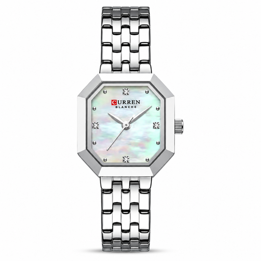 Curren Women's Silver Pearl Octagon Watch