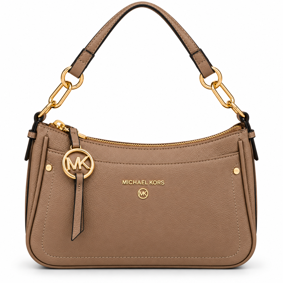 Michael Kors Signature Logo Hobo Shoulder Bag with MK Charm - 5 colors