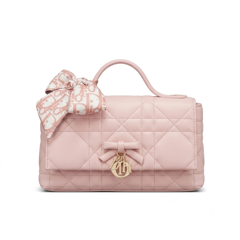Dior bow tie mini chain bag - pink
