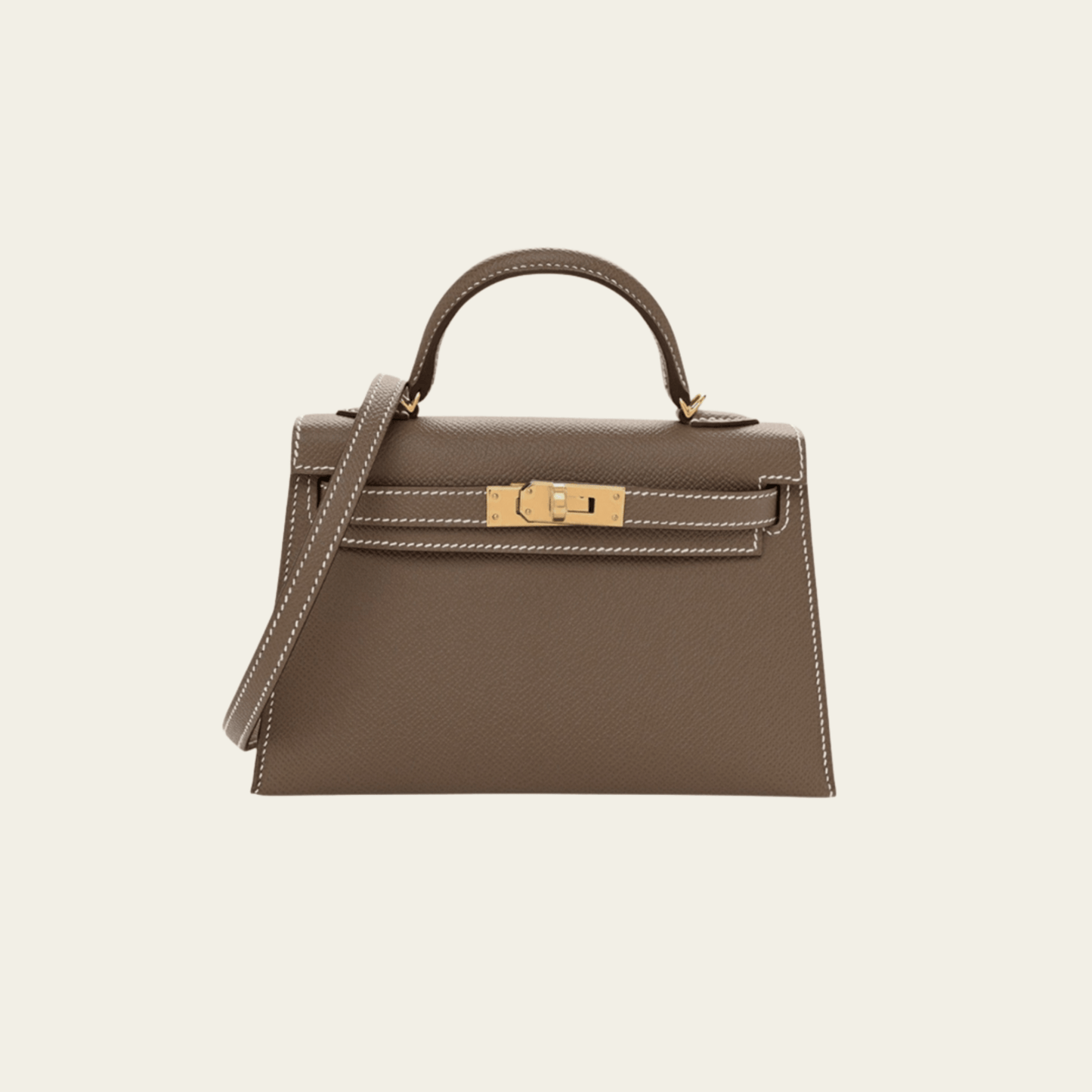Hermès Etoupe Mini Kelly Sellier  - 22cm