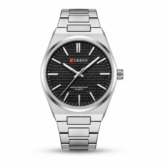 Curren Men's Prestige Classic Watch – Silver Black Dial