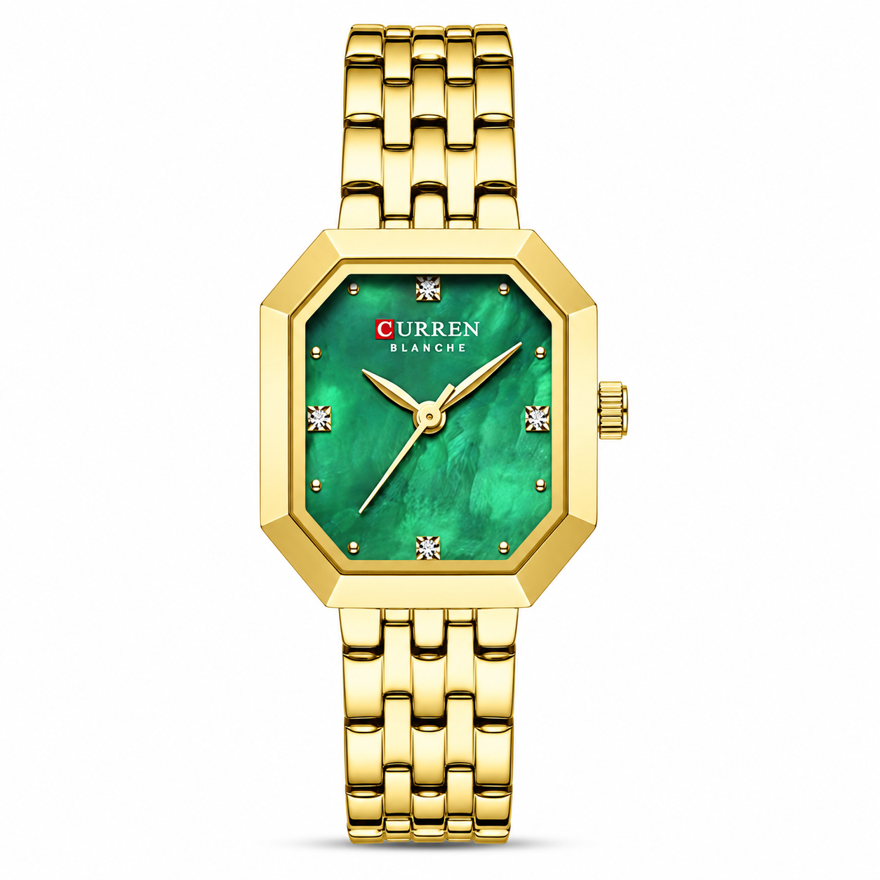 Curren Women's Emerald Pearl Octagon Watch