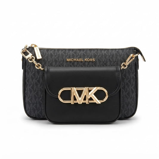 Michael Kors Empire Signature Convertible Crossbody – Black