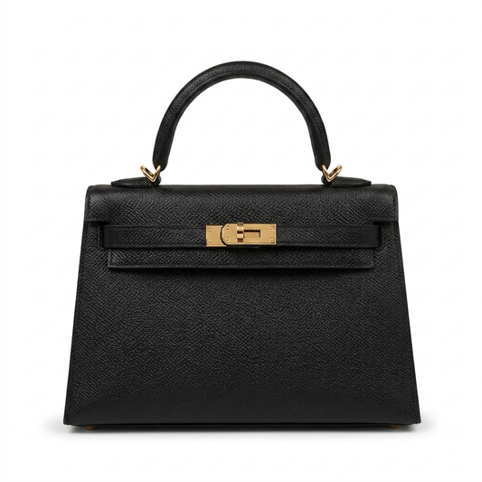 Hermès Black Mini Kelly Sellier - 22cm