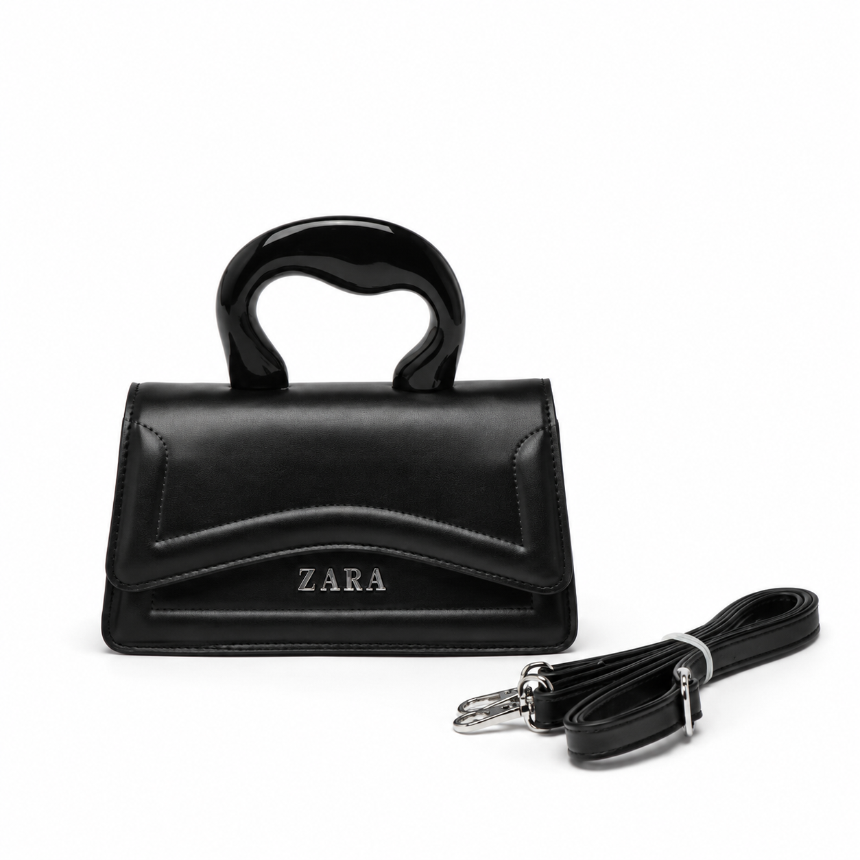 ZARA Sculptural Handle Top-Handle Bag ( 2 Designs)