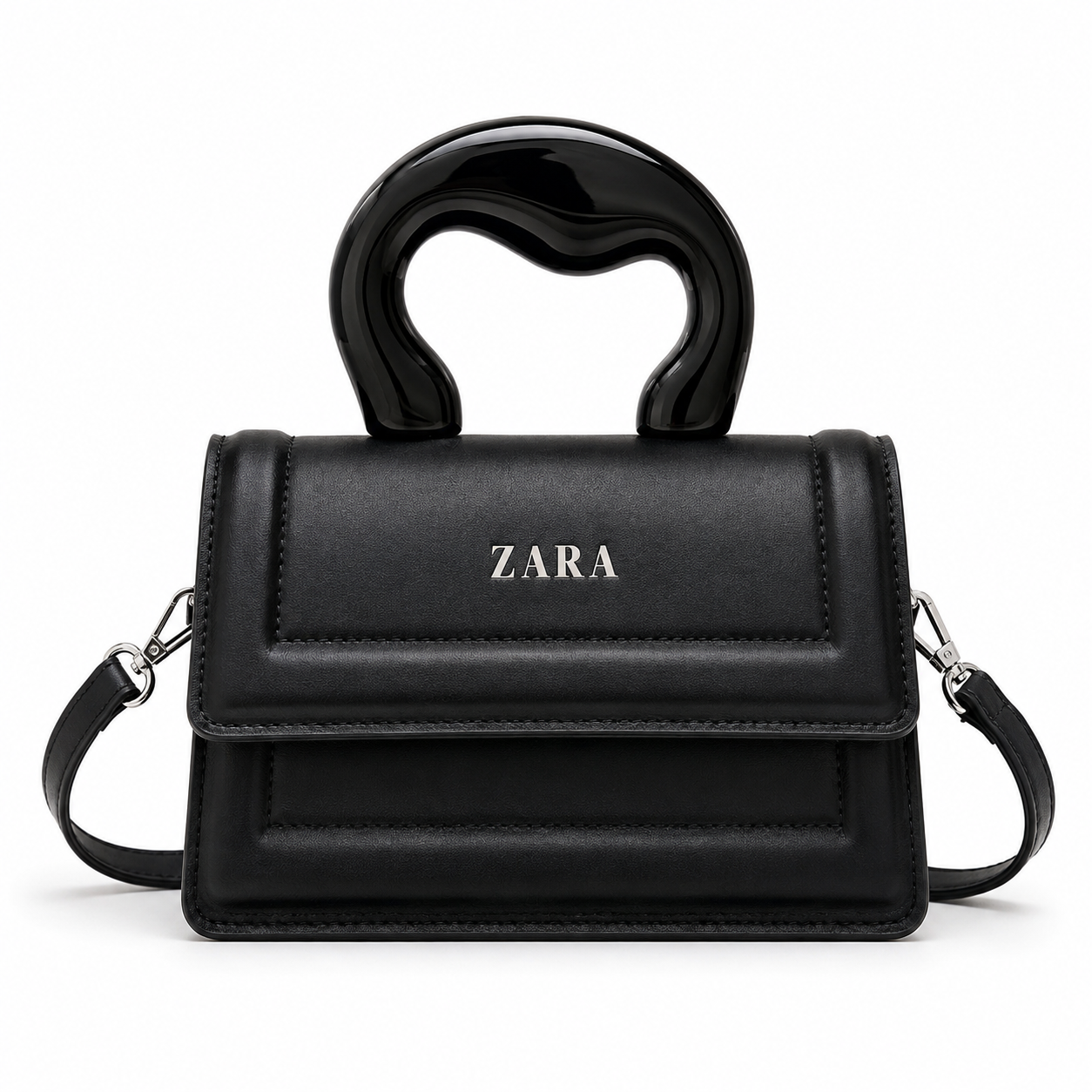 ZARA Sculptural Handle Top-Handle Bag ( 2 Designs)