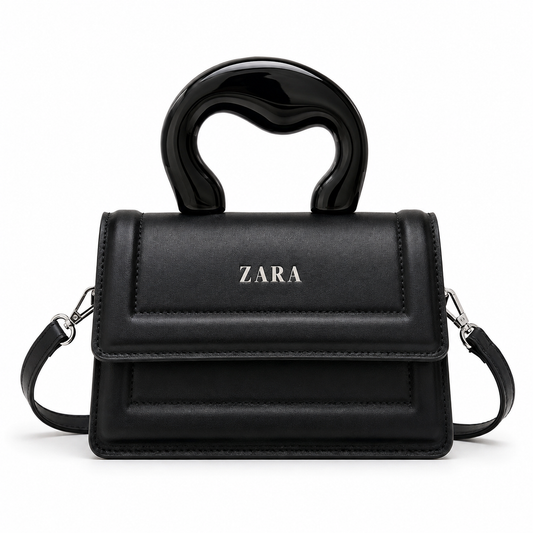 ZARA Sculptural Handle Top-Handle Bag ( 2 Designs)