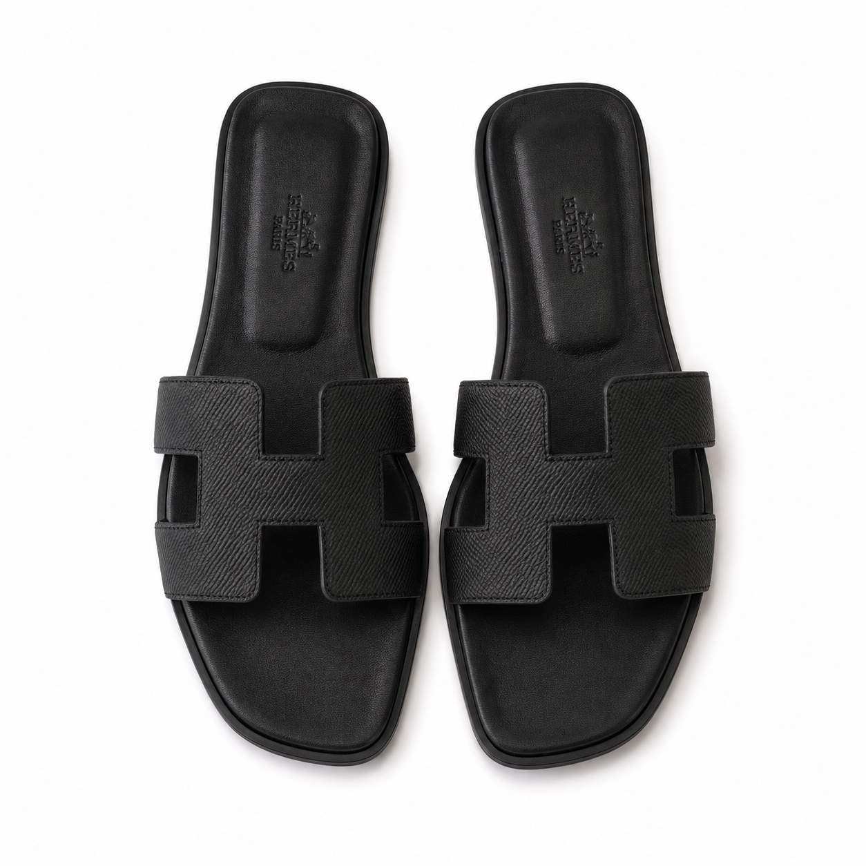 Black Hermès Oran Sandal