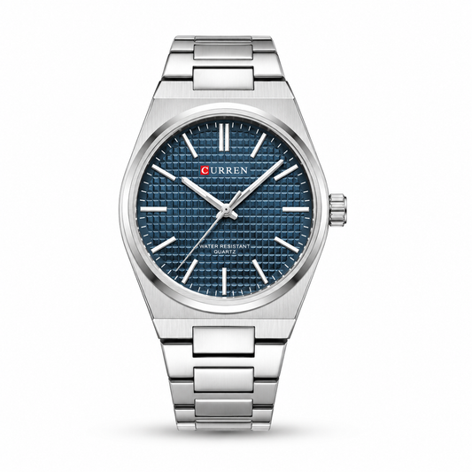 Curren Men's Prestige Classic Watch – Silver Blue Dial