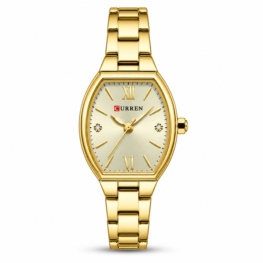 Curren Women's Gold Tonneau Classic Watch