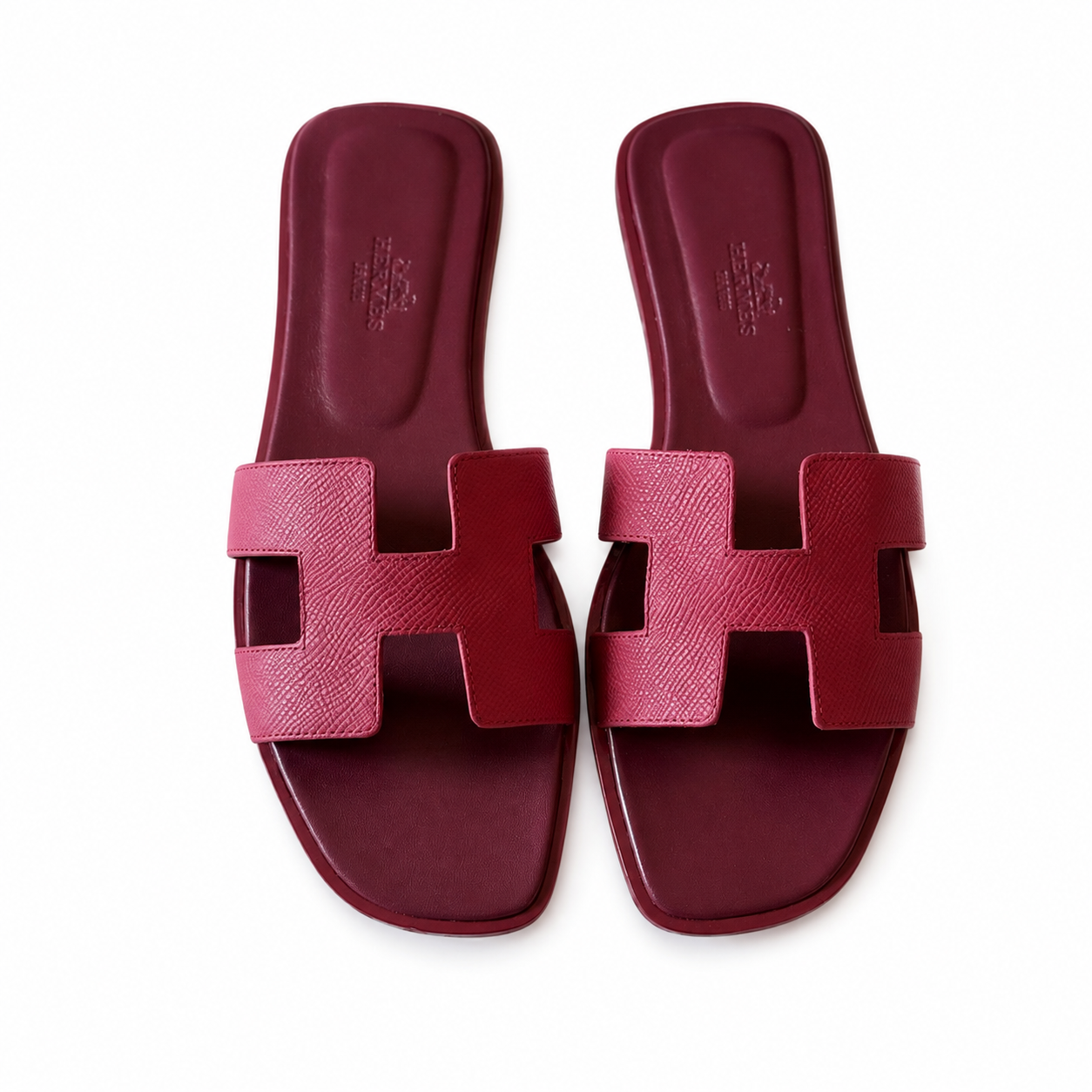 Burgundy Hermès Oran Sandal