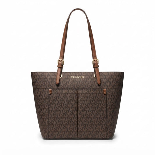 Michael Kors Jet Set Signature Brown Tote