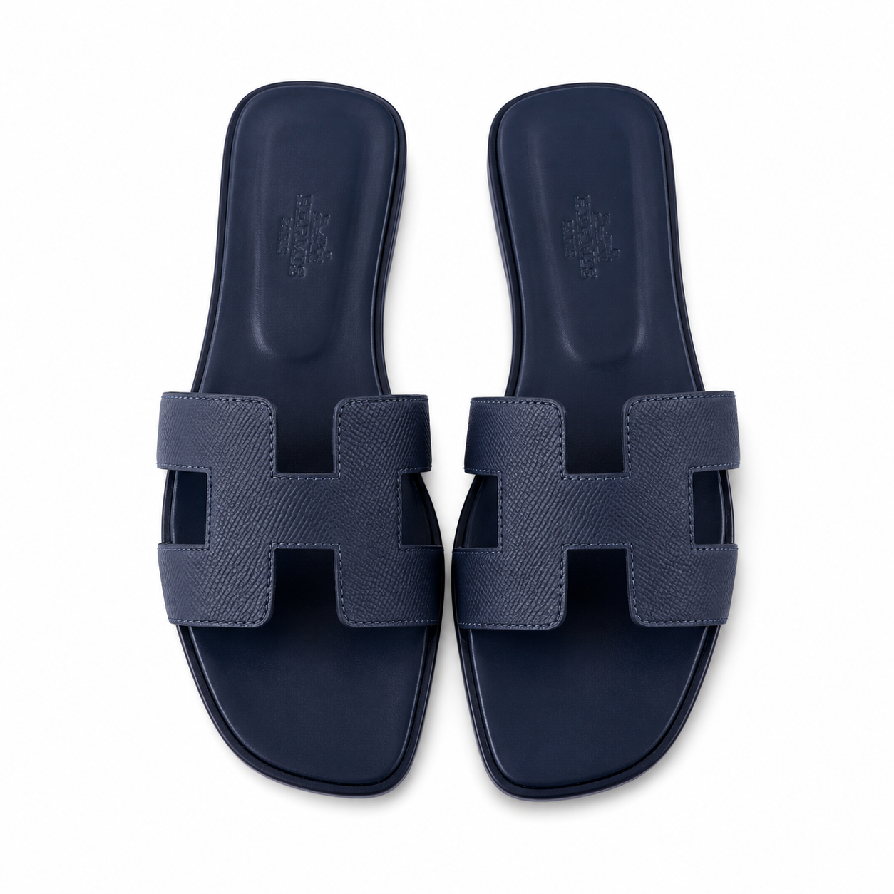 Navy Blue Hermès Oran Sandal