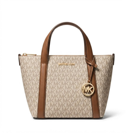 Michael Kors Charlotte Signature Small Tote – Vanilla