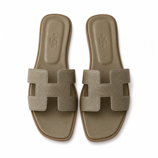 Olive Taupe Hermès Oran Sandal