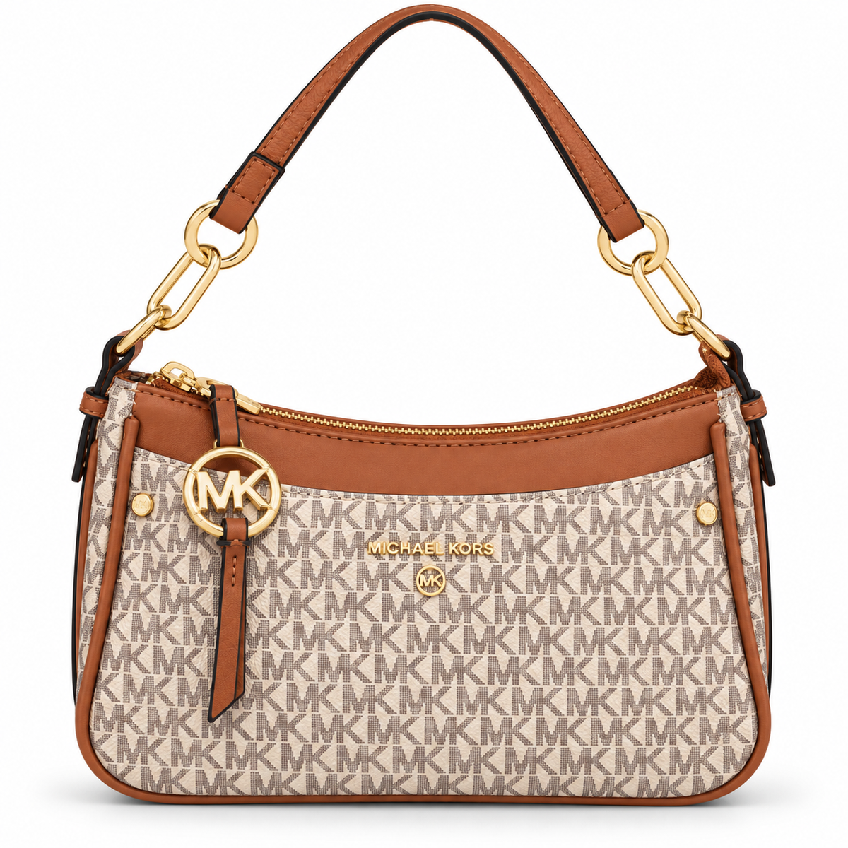 Michael Kors Signature Logo Hobo Shoulder Bag with MK Charm - 5 colors